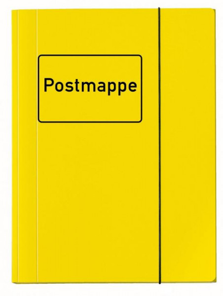 Postmappe DIN A4 gelb mit Gummizug