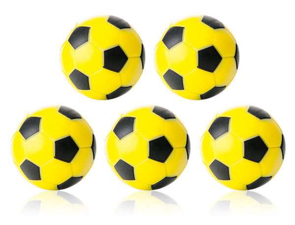 Kickerball Winspeed by Robertson 35 mm, gelb - schwarz, Set mit 10 St.