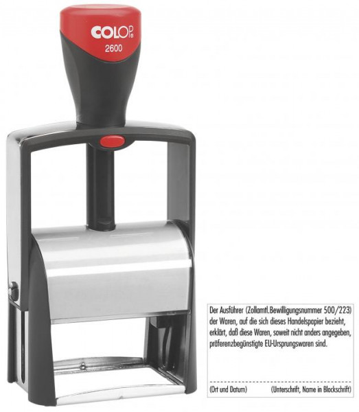 COLOP Classic Line 2600 Stempel für max. 8 Zeilen, 37 x 58mm