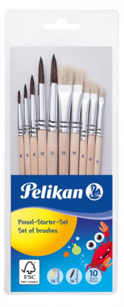 Pelikan XL Pinselset 5 Borsten und 5 Haarpinsel