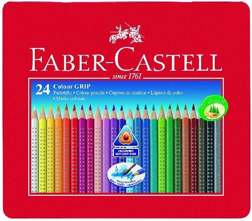 Faber-Castell Farbstifte Grip 2001 24 Stück Metalletui