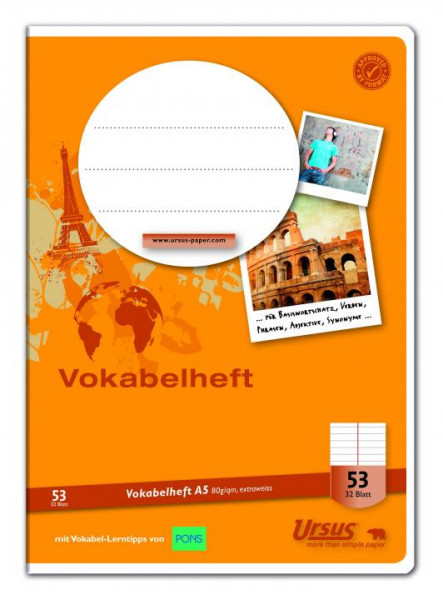 040532053-Vokabelheft-A5-Lineatur-53-Heft-mit-32-Blatt-linie