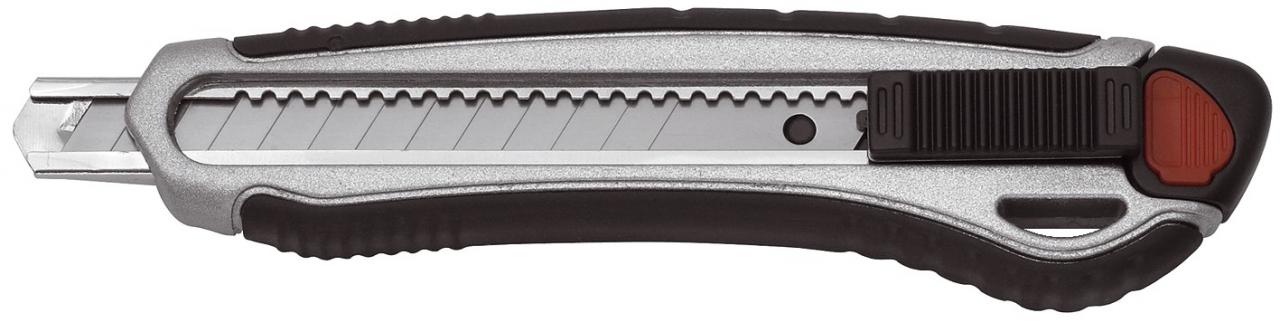 Q-Connect Cuttermesser Messer Metallführung silber 9mm Teppichmesser Messer 