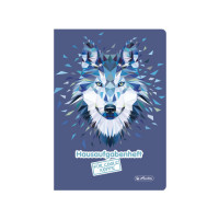 herlitz Hausaufgabenheft A5 48 Blatt Motiv Wolf