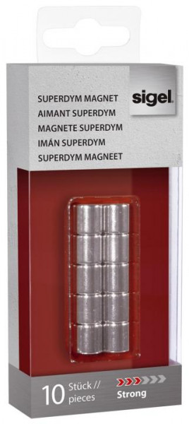 Sigel SuperDym Magnete Zylinder Design 10 Stück